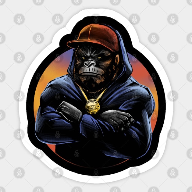 HIP HOP MONKEY Sticker by madeinchorley